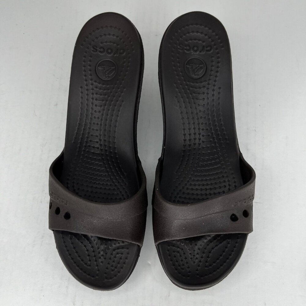 CROCS Brown Sandals with Contoured Footbed - Picture 4 of 9